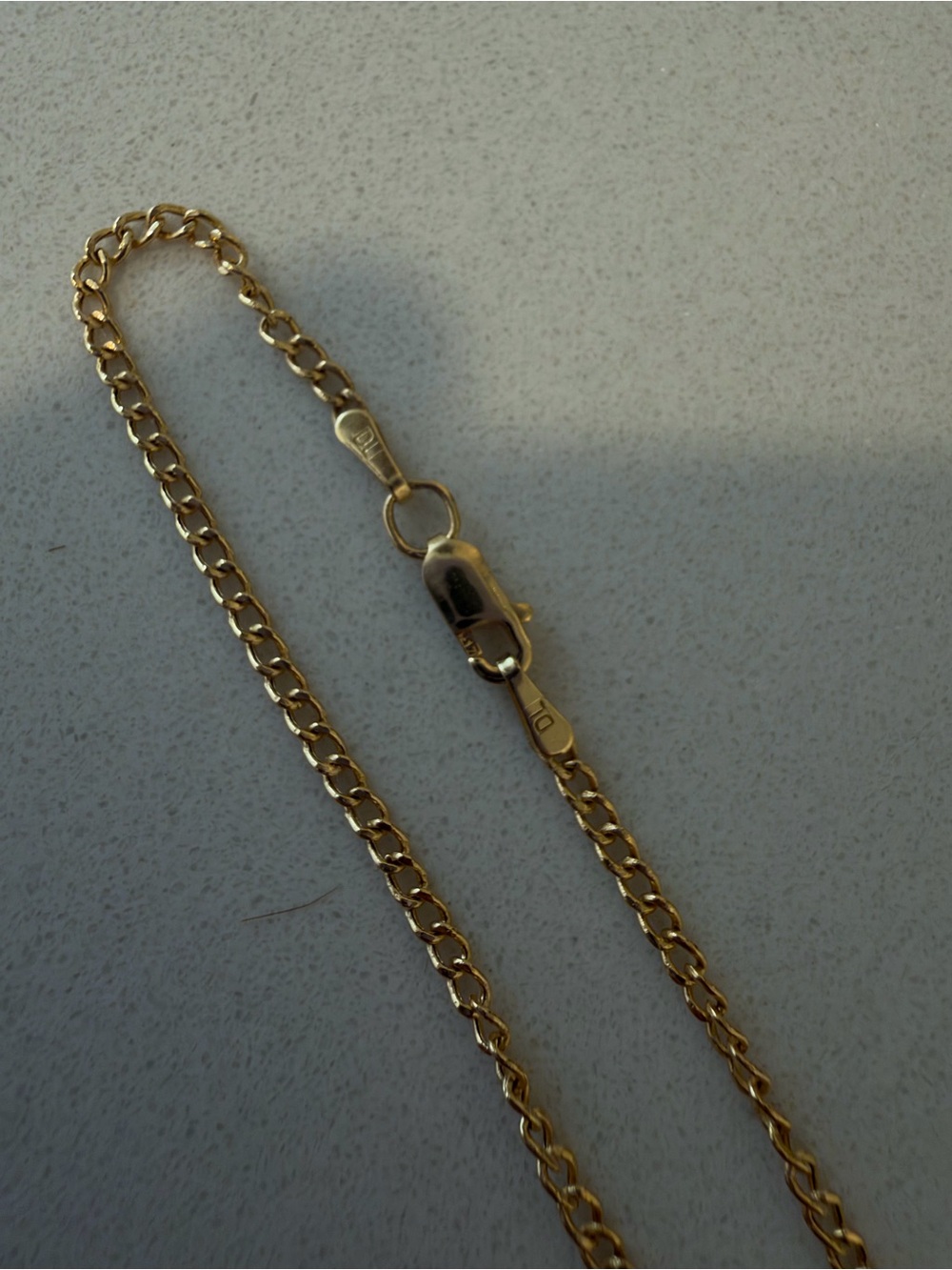 10k Gold Chain Necklace with Lobster Clasp - 18inch
